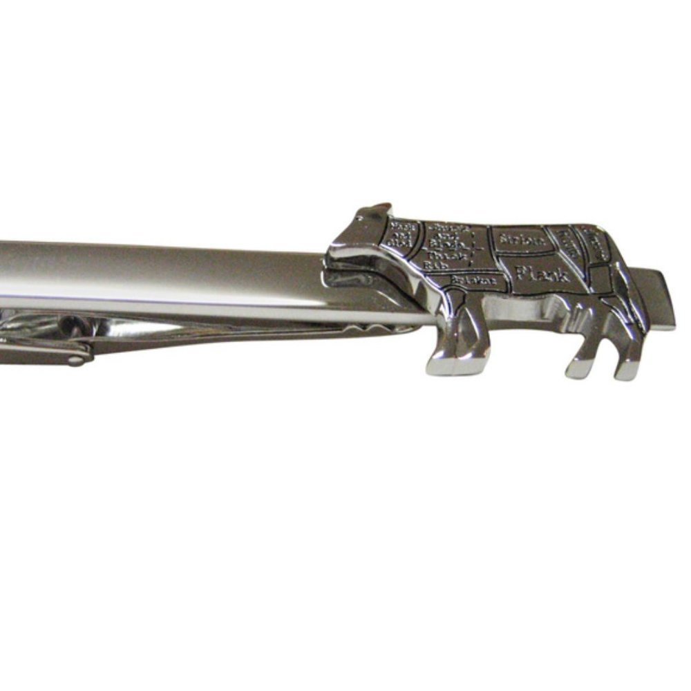 Beef Butchers Cut Square Tie Clip